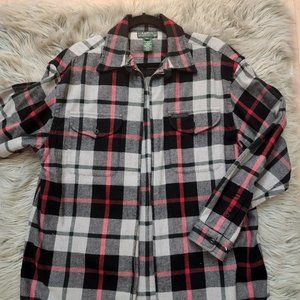 Vintage Lauren Ralph Lauren Plaid Zippered Shirt-Medium